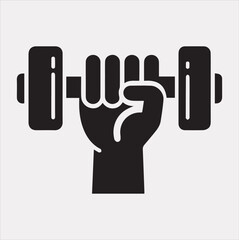 Dumble Holding vector silhouette on a white background