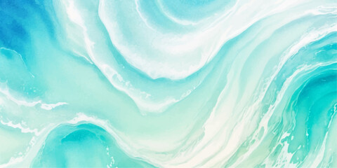 Fototapeta premium abstract soft blue and green abstract water color ocean wave texture background. Banner Graphic Resource as background for ocean wave and water wave abstract graphics 