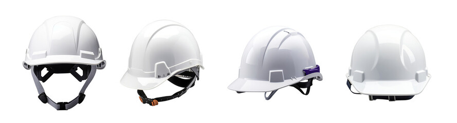 Safety helmet for workers, on isolated transparent background