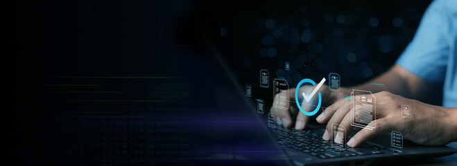 Document management system DMS and standard quality control, ISO certified document concept....