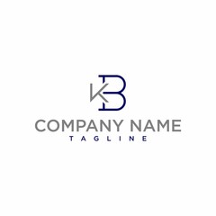 kb or bk luxury initial logo design