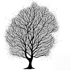 silhouette of an artsy looking tree