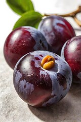 Obraz premium Plums Still Life Elegant Avatar and White Background Images