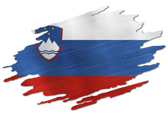 Abstract symbol of the flag Slovenia on a transparent background