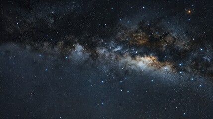 Fototapeta premium Milky Way Galaxy with Scattered Stars and Constellations