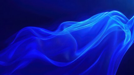 Fototapeta premium A flowing abstract design in shades of blue, evoking a sense of tranquility and motion.