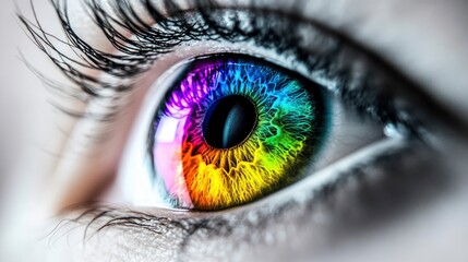Eye With Rainbow Colors with generative ai