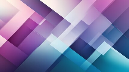 Obraz premium Abstract Geometric Background with Overlapping Purple, Blue, and White Shapes