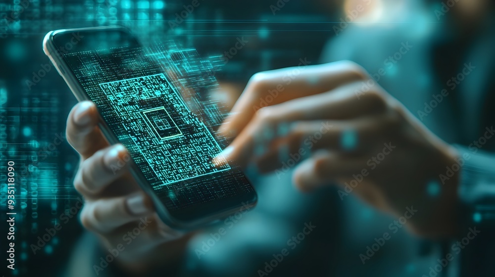 Poster glowing circuit board microchip on digital futuristic technology background