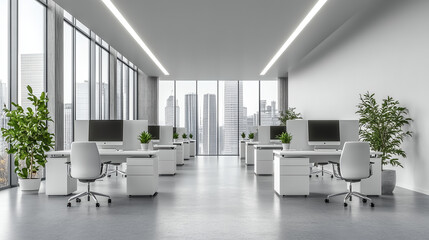 modern office, simple, clean, minimalist style, 