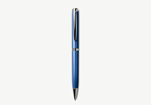 Stationery Flatlay Ball Pen Mockup With Generative AI