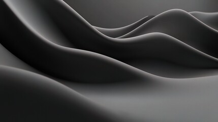Fototapeta premium Ebony Waves: Abstract Minimalism in Motion 