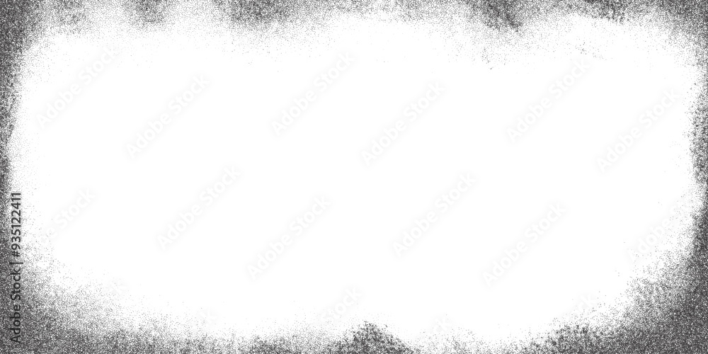 Aufkleber grainy gradient background. noisy stipple frame with fade effect. vector grunge border with sand vin