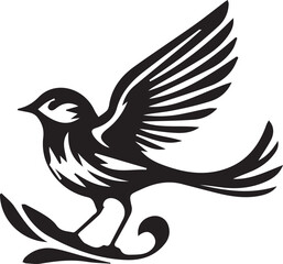 Magpie logo. Isolated magpie on white background. Vector seamless pattern of hand drawn doodle sketch colored magpie bird isolated on white background