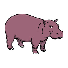 hippopotamus vector illustration