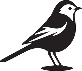 Magpie logo. Isolated magpie on white background. Vector seamless pattern of hand drawn doodle sketch colored magpie bird isolated on white background