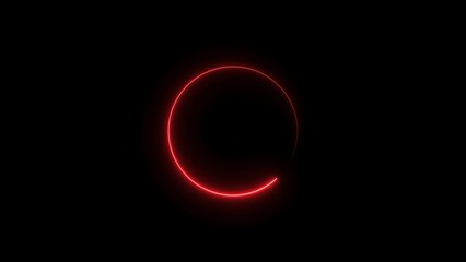 Abstract beautiful neon light glowing circle frame background concept illustration.