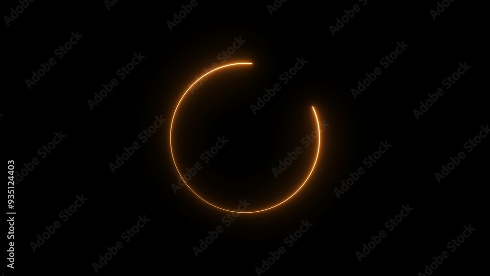 Canvas Prints abstract beautiful neon light glowing circle frame background concept illustration.