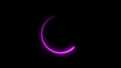 Abstract beautiful neon light glowing circle frame background concept illustration.