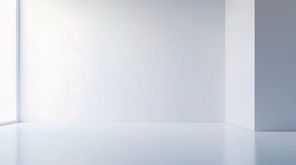 Minimalist White Room: Blank canvas, clean lines, and natural light