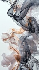 Delicate, abstract steam swirls with a clear area for text