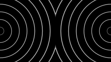 Obraz premium Digital Radio wave circle background. Radio station signal icon 4k illustration.