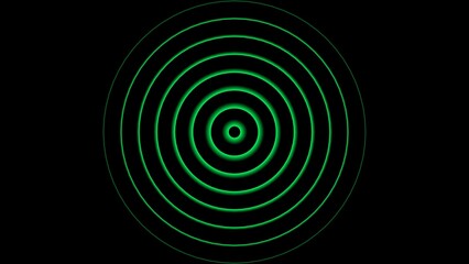 Digital Radio wave circle background. Radio waves signal icon 4k illustration.