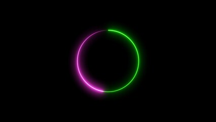Abstract technology circle frame loading icon background 4k illustration.