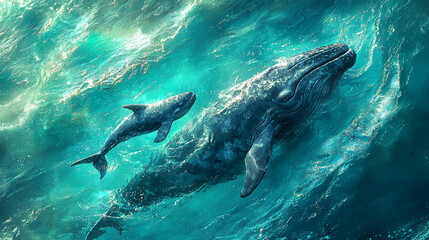 Fototapeta premium shark in the sea