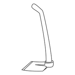 hoe outline vector illustration