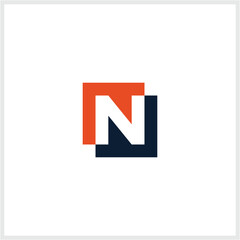 letter N geometric logo