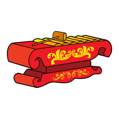 saron gamelan vector illustration