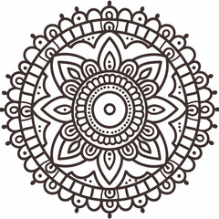 mandala design isolated with white