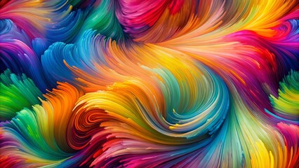 Abstract background of colorful brush strokes