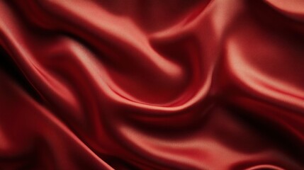 Obraz premium Crimson Cascade: Luxurious folds of deep red silk drape elegantly, inviting touch and captivating the senses. 