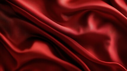 Obraz premium Crimson Cascade: Luxurious red silk drapes in sensuous folds, a rich texture for elegant designs. 