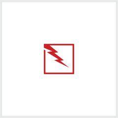 retangle electric lightning logo