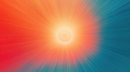 Fototapeta premium A radiant burst of colors emanating from a central point, creating a vibrant visual effect.