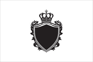 Abstract coat of arms shield Vector Silhouette. Vintage shield Vector Silhouette. Shield Vector Silhouette Bundle.
