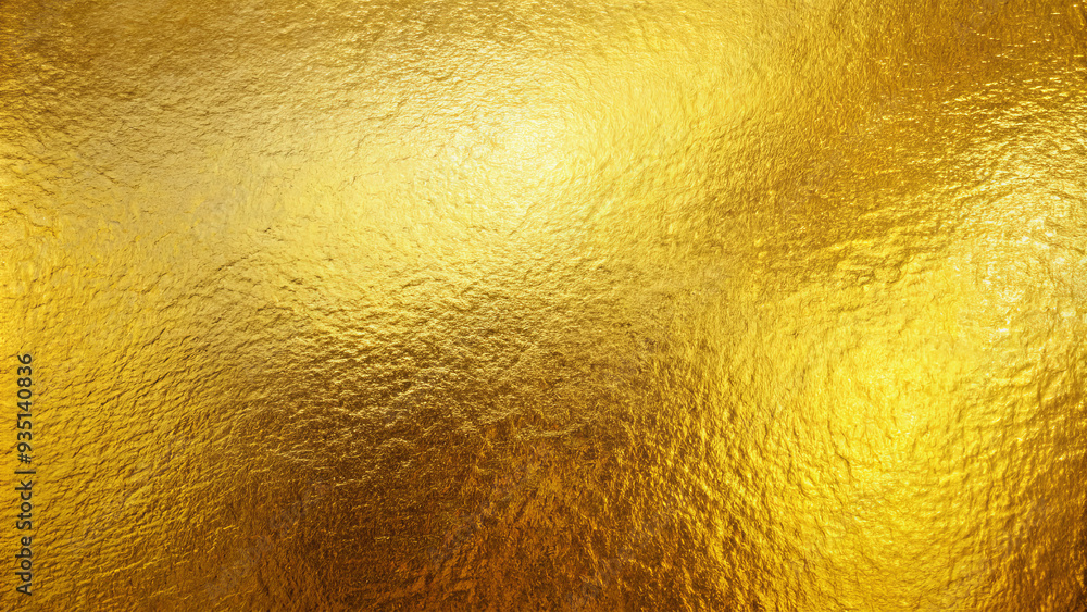 Poster the gold surface exhibits a unique texture that captures and reflects light, creating a stunning vis