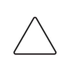 Triangle up arrow or pyramid line art vector icon for apps and websites