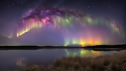 rainbow over water