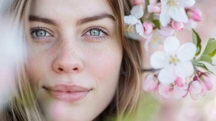 Fototapeta premium a softly blurred female visage