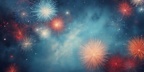 Naklejka premium Abstract Background with Dark Blue and Red Color Scheme, Grungy