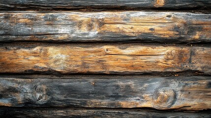 Rustic Weathered Wood Texture:  A close-up shot of weathered wooden planks, showcasing the natural beauty and texture of aged wood. 