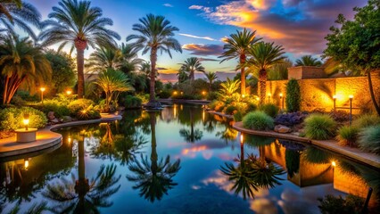 Obraz premium Luminous Twilight Oasis