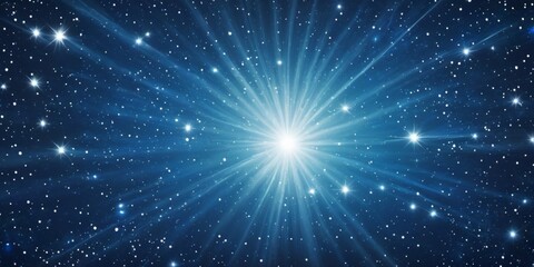 Fototapeta premium Starry Night Sky Background with Burst of Light and Scattered Wh