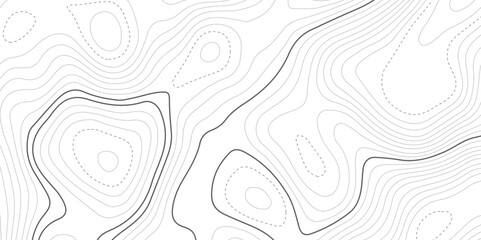 Fototapeta premium White paper wave curve relief geometric wave grid line background. . Abstract wavy topographic map and curved lines background. Vector illustration.