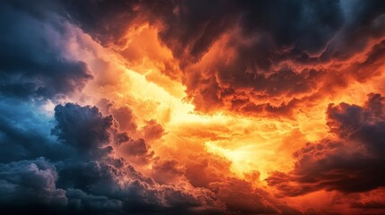 Thunderheads gather, portending downpour.