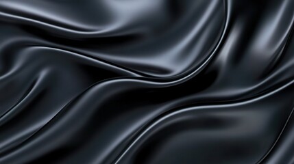 Obraz premium Black Silk Drape: A captivating backdrop of flowing black silk, soft and luxurious, with a subtle sheen. Perfect for creating a sophisticated and elegant mood, evoking feelings of luxury, mystery
